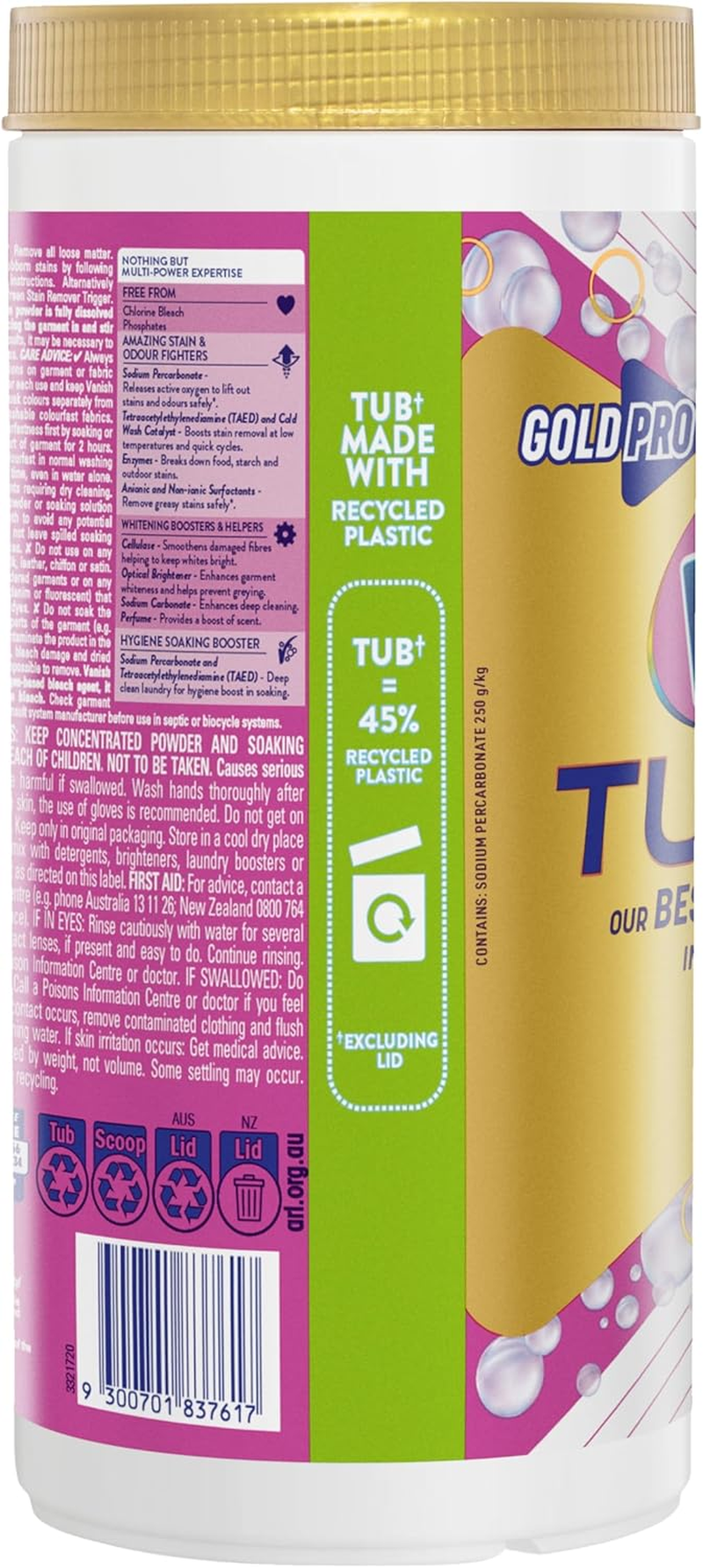 Vanish Napisan Gold Pro Turbo Oxi Action Stain Remover White Powder 2Kg image number 5