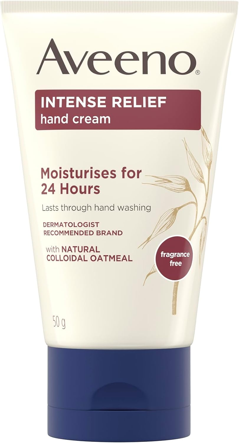 Aveeno Intense Relief Soothing Fragrance Free Hand Cream 24-Hour Moisture Protect Dry Rough Chapped Sensitive Skin 100G image number 5