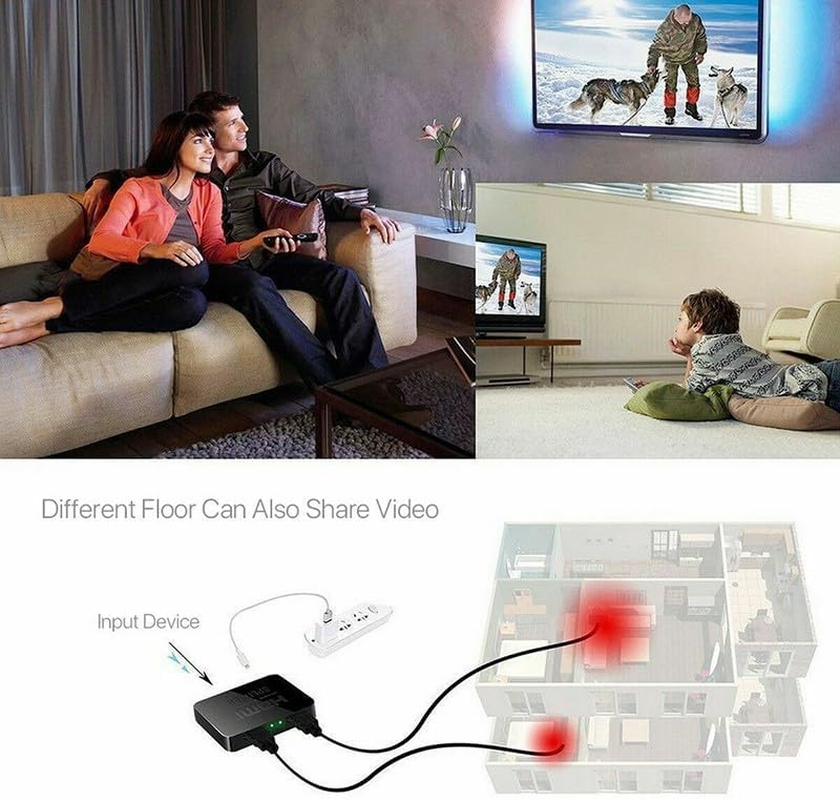Premium HDMI Splitter 1 in 2 Out, 1080P 4K HDCP Stripper, Signal Amplifier, Supports 3D, Blu-Ray, and DVD image number 3