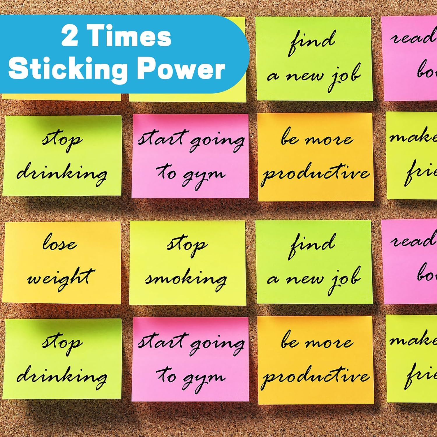 Pack of 24 Sticky Notes, 50 X 38 Mm, Small Sticky Notes, Self-Adhesive Notes Pads for Office, Home, School, Session, 75 Sheets/Notes, 1800 Sheets in Total (8 Colours) image number 4