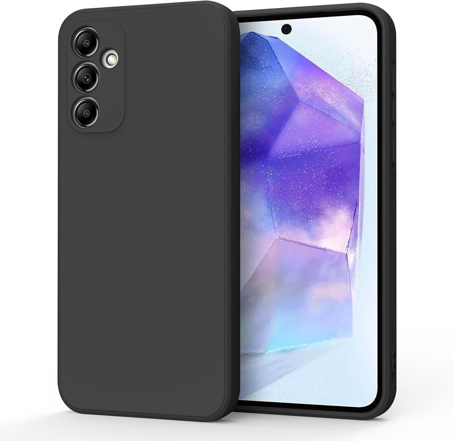 Silicone Case for Samsung Galaxy A55 Case, Silky-Soft Touch Gel Rubber Cover, Full Protective Case Shockproof Liquid Bumper Cover for Samsung A55 Case 5G