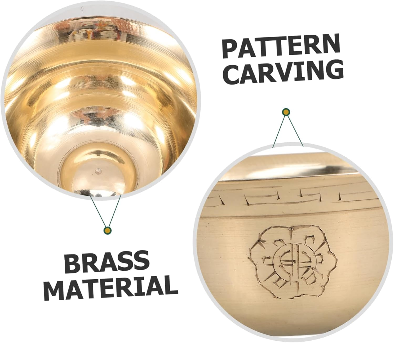 Buddhist Offering Bowl Brass Holy Water Cup for Worship for Daily Use Temples and Home Altars image number 2