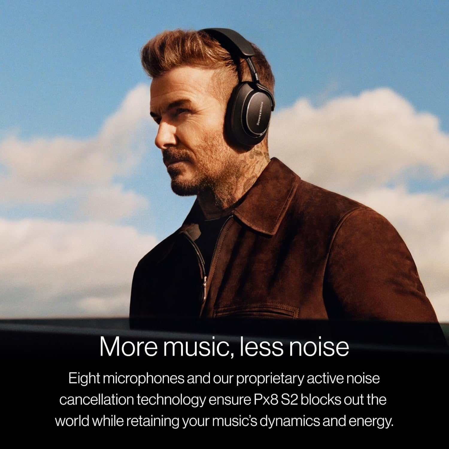 Bowers & Wilkins Px8 S2 Flagship Over-Ear Noise Cancelling Wireless Headphones, Hi-Res Audio Bluetooth with Aptx Lossless & Adaptive, up to 30-Hour Battery Life, Warm Stone image number 2