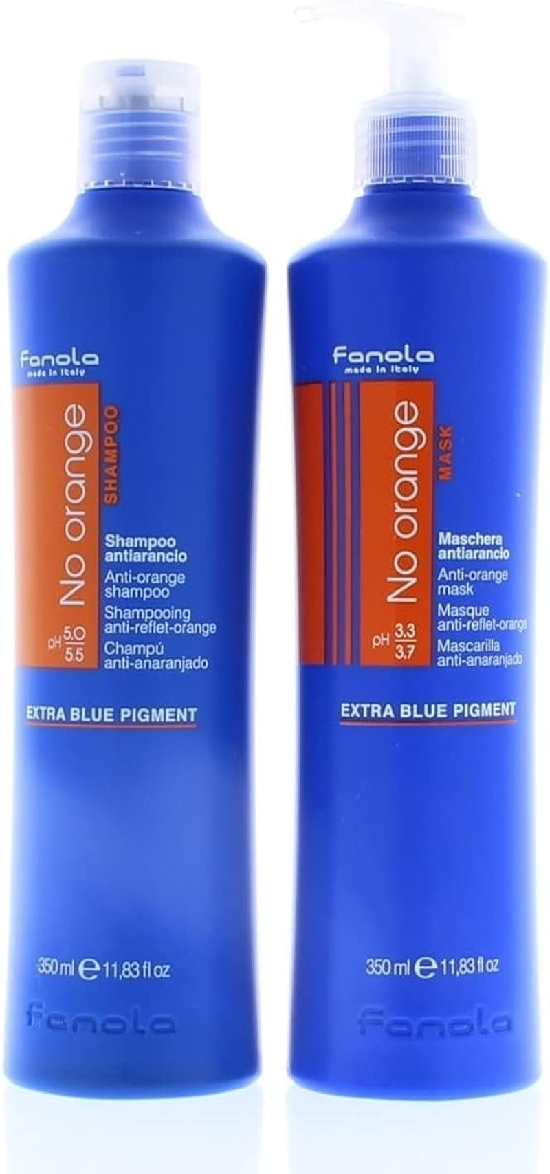 (350 Ml Shampoo + Mask) - Fanola No Orange Shampoo & Mask, 350 Ml