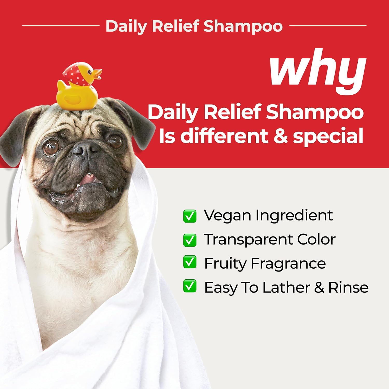 JAYU PET Daily Relief Shampoo - Vet Approved for Itchy Sensitive Skin, Natural Ingredients for Allergies. Moisturizing, Deodorizes Smelly Dogs, Best Odor Eliminating Dog Shampoo (300Ml/10.1Oz) image number 2