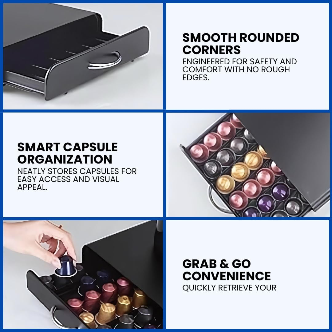 Generic Womenwonders 50-Cup Coffee Pod Holder & Storage Drawer | Nespresso Pod Holder | Kitchen Storage & Organization, Home Storage Essentials image number 4