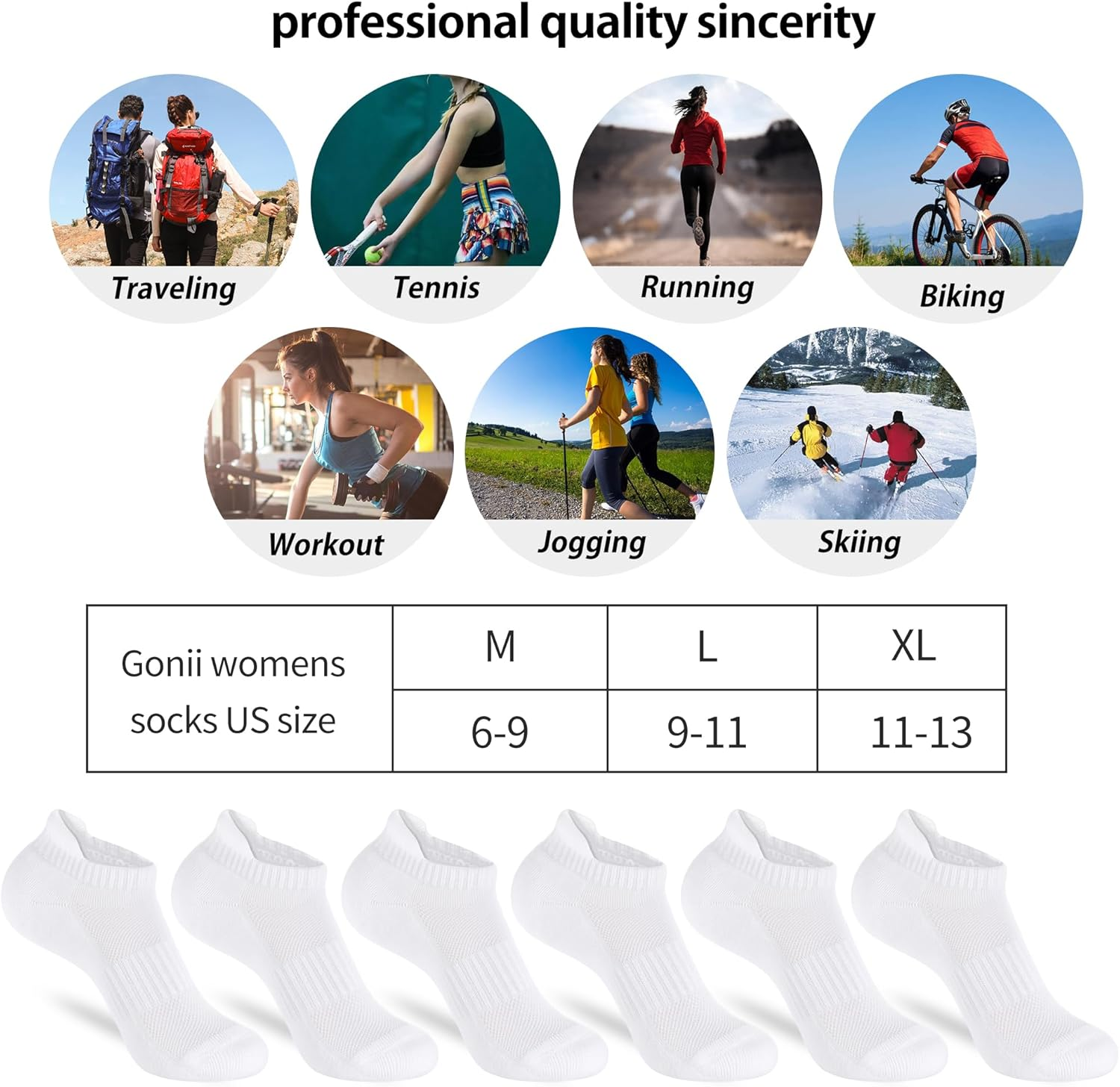 ATBITER 6 Pairs Women'S Ankle Running Socks Cushioned Low Cut Tab Athletic Socks image number 5