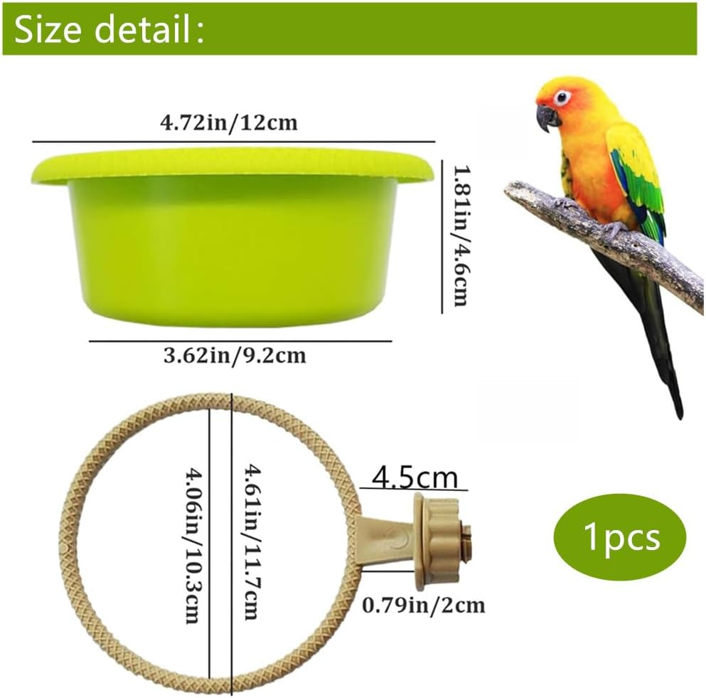 Granmagazz Bird Bath for Cage Universal Non-Slip Bird Cage Bath,Multi-Function Caged Bird Bath Bird Cage Parrot Supplies Bathing Tub, Pet Bird Bath with Stand Bird Bath for Hang inside Cage Birdbath image number 2