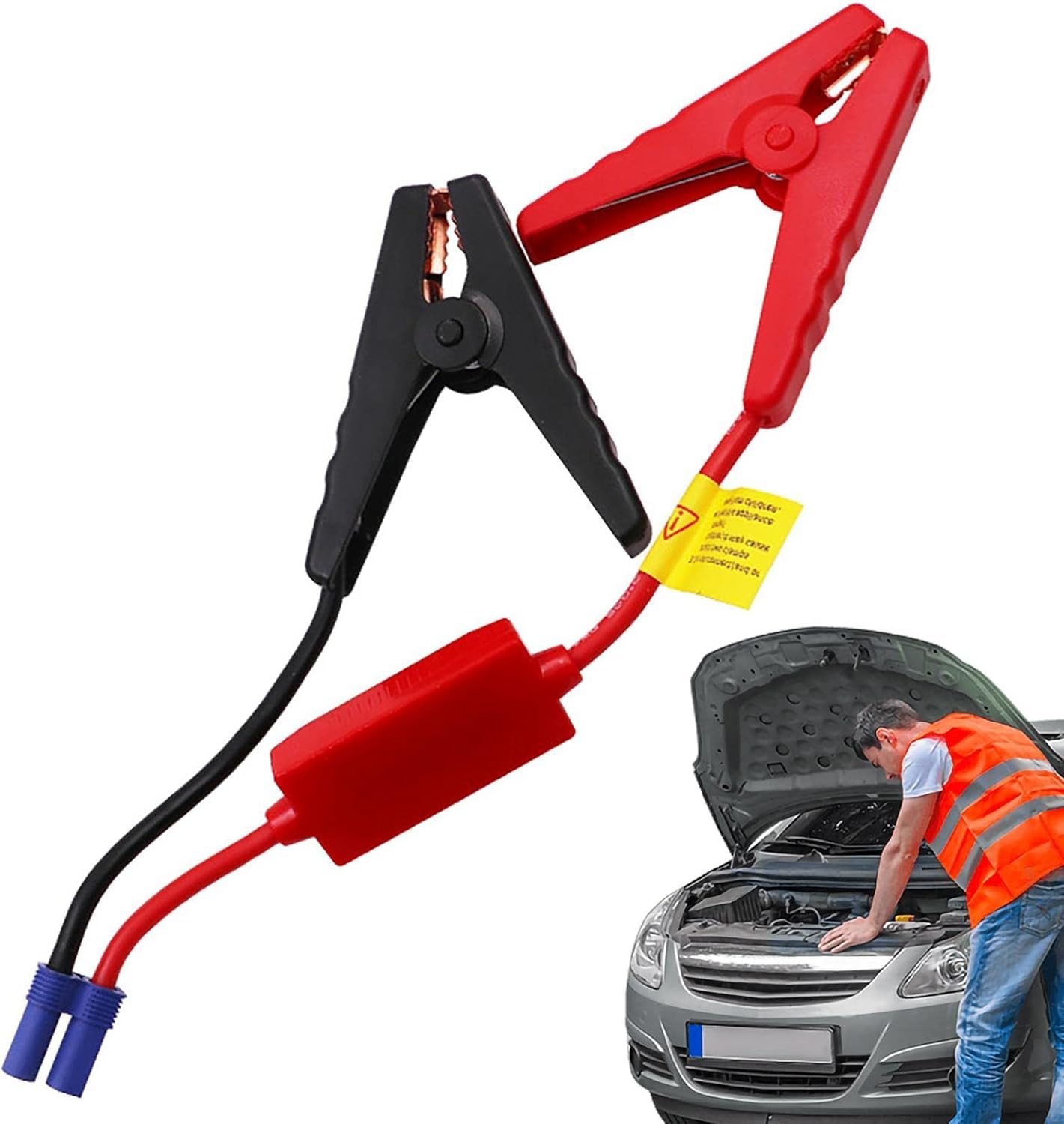 Jumper Cables | Portable Car Jump Starter Booster for 12V | EC5 Plug Connector Automotive Booster Cables for Jump Starting Dead or Weak image number 4