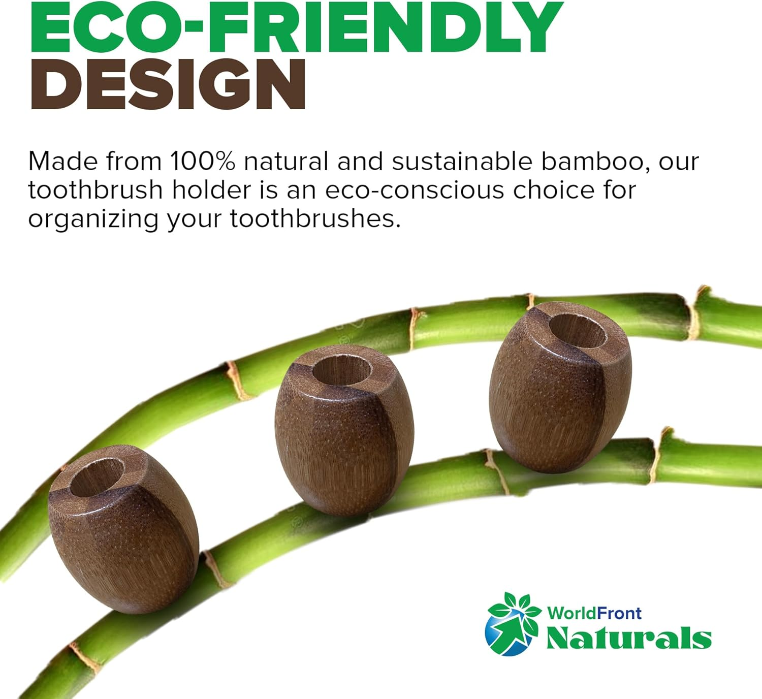 Naturals - Compact Bamboo Toothbrush Holder Eco-Friendly & Affordable Keeps Bamboo Toothbrushes Dry Ideal for Hygienic Bathroom Decor image number 6