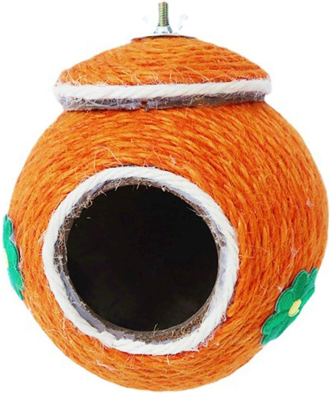 Bird House Handwoven Anti-Bite Bird Nest House Bed Breeding Nesting House for Bird Parrot Budgie Parakeet Lovebird Canary Finch image number 6