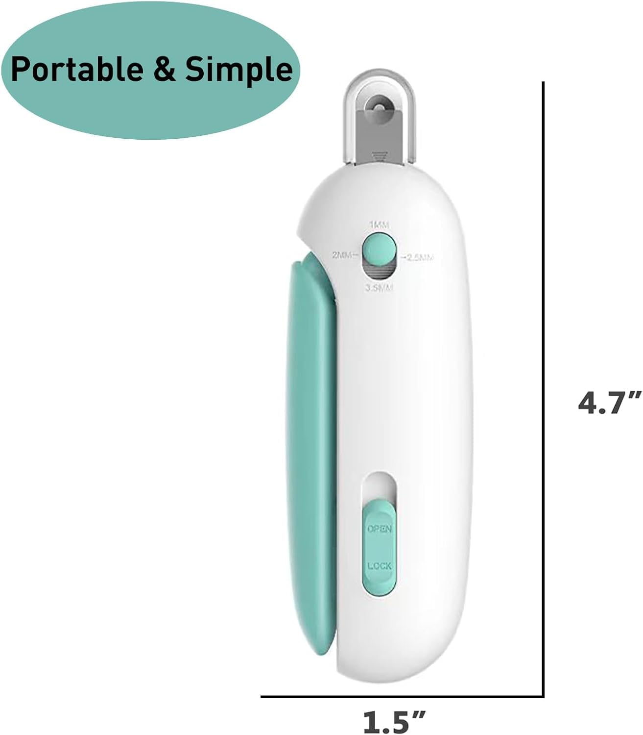 Limcryspp Adjustable Aperture Cat Paw Scissors, Suitable for Pet Paw Care, a Pet Grooming Tool with 4 Settings and a Nail File, a Safe Pet Paw Knife image number 4