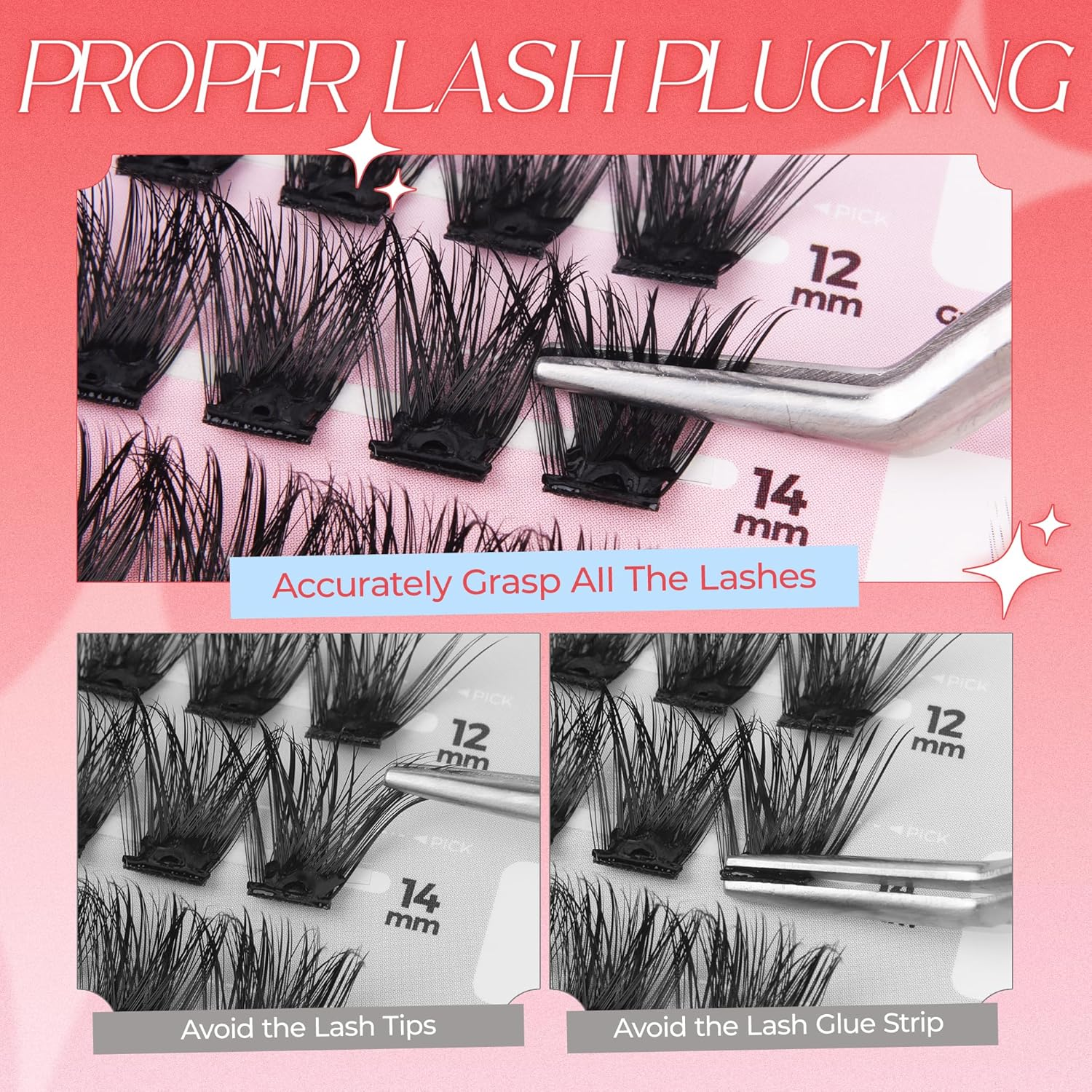 LASHVIEW Self Adhesive Eyelashes, 3 Seconds to Apply, Super Portability, Easy for Beginners, 24 Hour Hold, Ideal for Any Occasion, 72 Pieces 10-16 Mm (Z02) image number 2