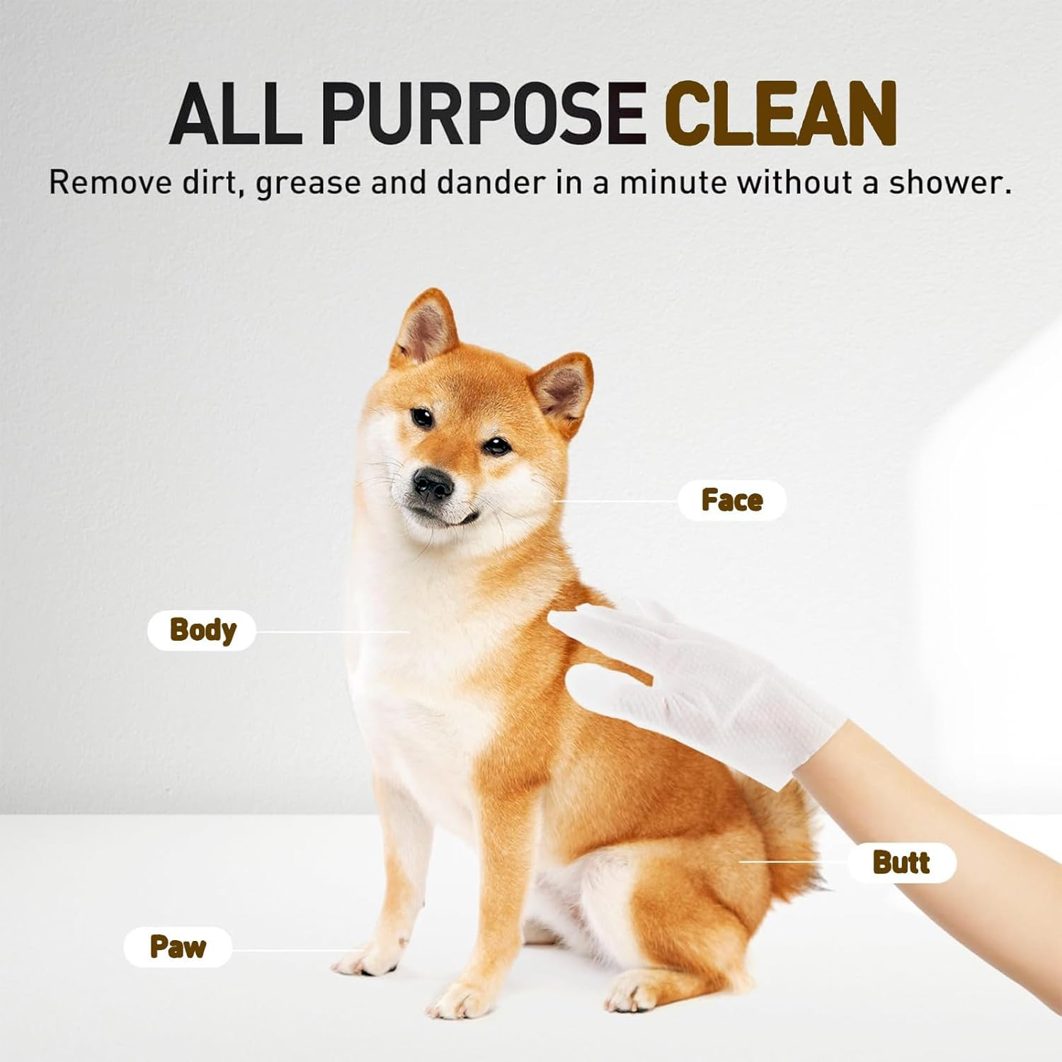 CHEUNGHAO 10 Count Pet Cleaning Gloves &ndash; No Rinse Grooming Wipes for Dogs & Cats &ndash; Cleaning Gloves for Fur, Face, Ears, Paws and Eyes &ndash; Deodorizing,Waterless Pet Bath Wipes for Easy Grooming and Care image number 4