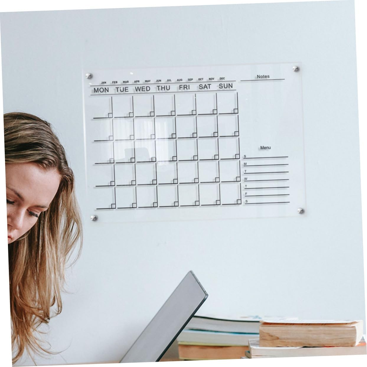 Tofficu 2Sets Whiteboards Erasable Notepad Home Accessory Wedding Memo Boards for Wall Decor image number 3