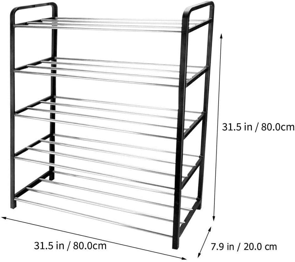 Tootoo Shoe Rack Storage Organizer Shelf Stand Shelves 3/4/5 Tiers Layers Shoe Storage (5 Tiers) image number 6