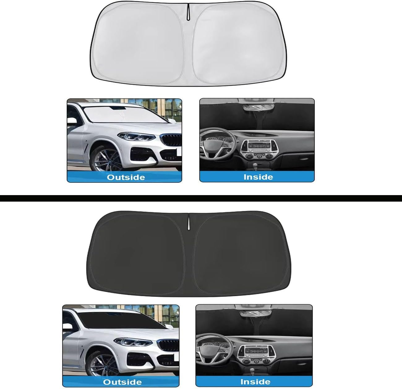 Fit for Lexus LX 470 J100 1998-2007,Car Sun Shade Windshield,Foldable Automotive Windshield Sunshades,Auto Interior Accessories - Silver image number 6