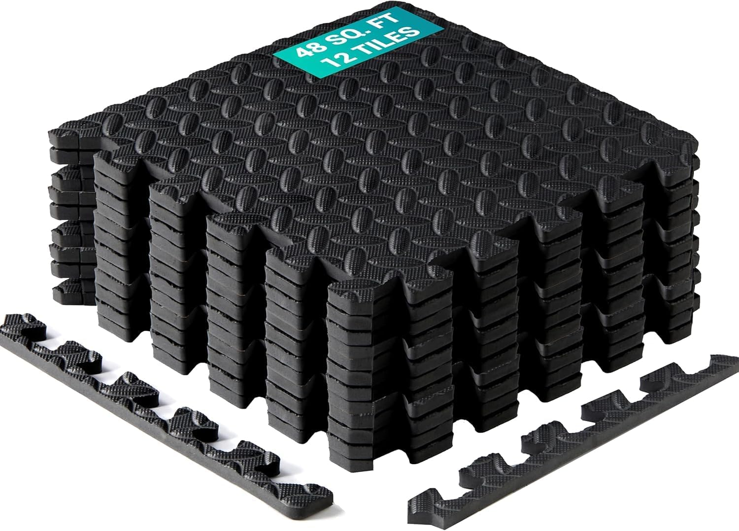 Yes4All Thicker EVA Foam Puzzle Exercise Mats &frac34;&rdquo; and 1" for Home Gym Workout - Interlocking Floor Tiles for Fitness Equipment