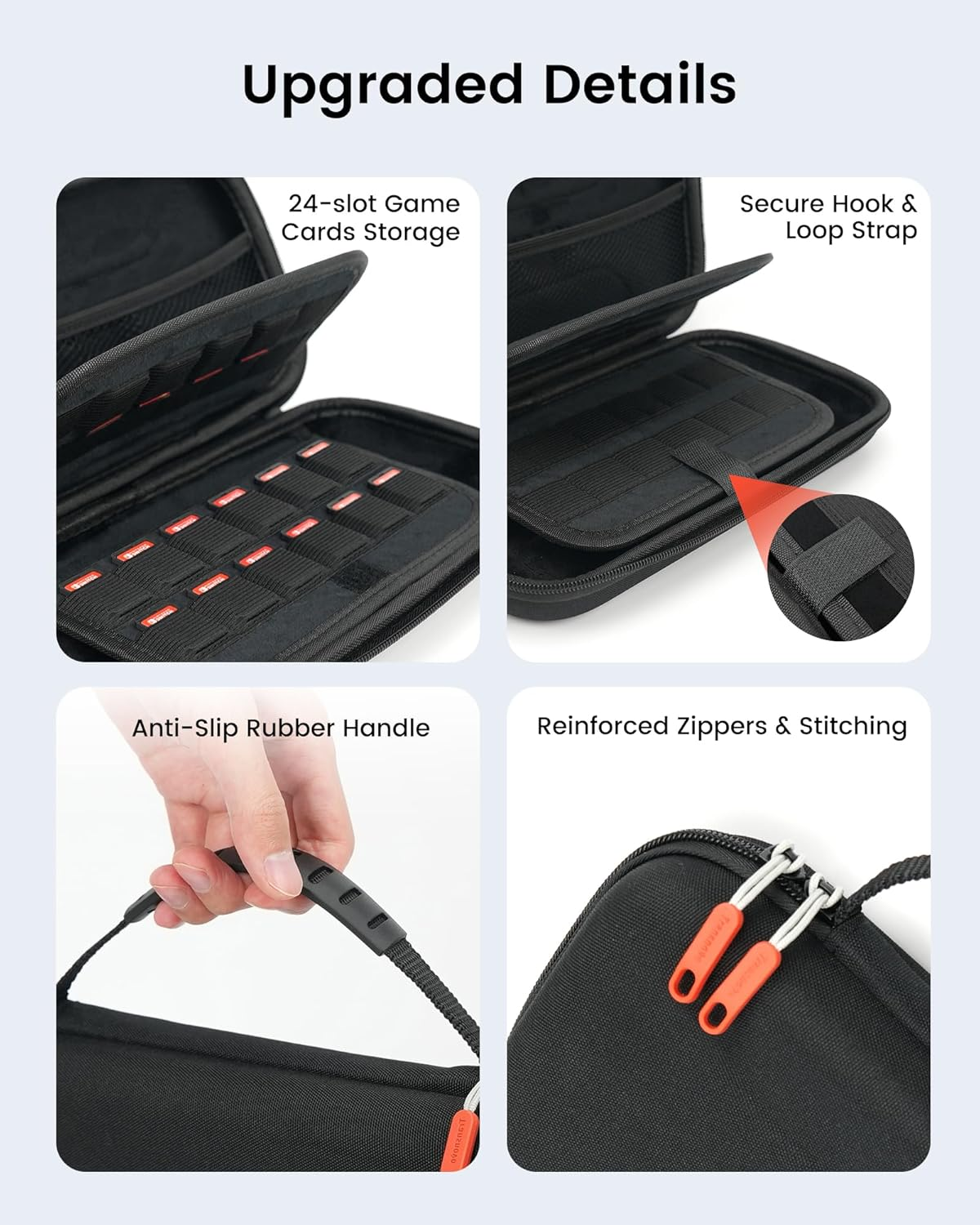 TRANSNOVO Protective Carrying Case Compatible with Nintendo Switch 2 (2025), 16-In-1 Travel Accessories Kit - Includes Screen Protector, Foldable Stand, Thumb Grips, Silicone Cover & Dust Stoppers