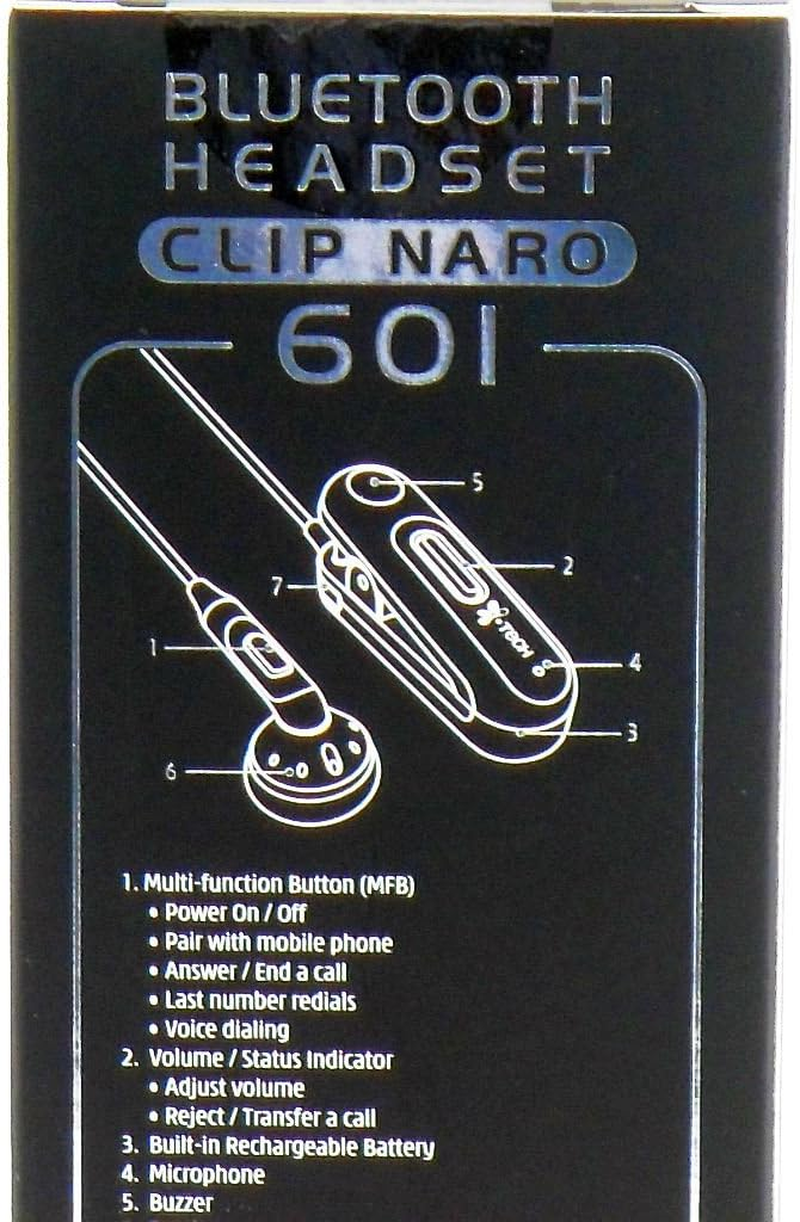 I Tech Clip Naro 601 Triple Point Bluetooth Stereo Headset Grey image number 2