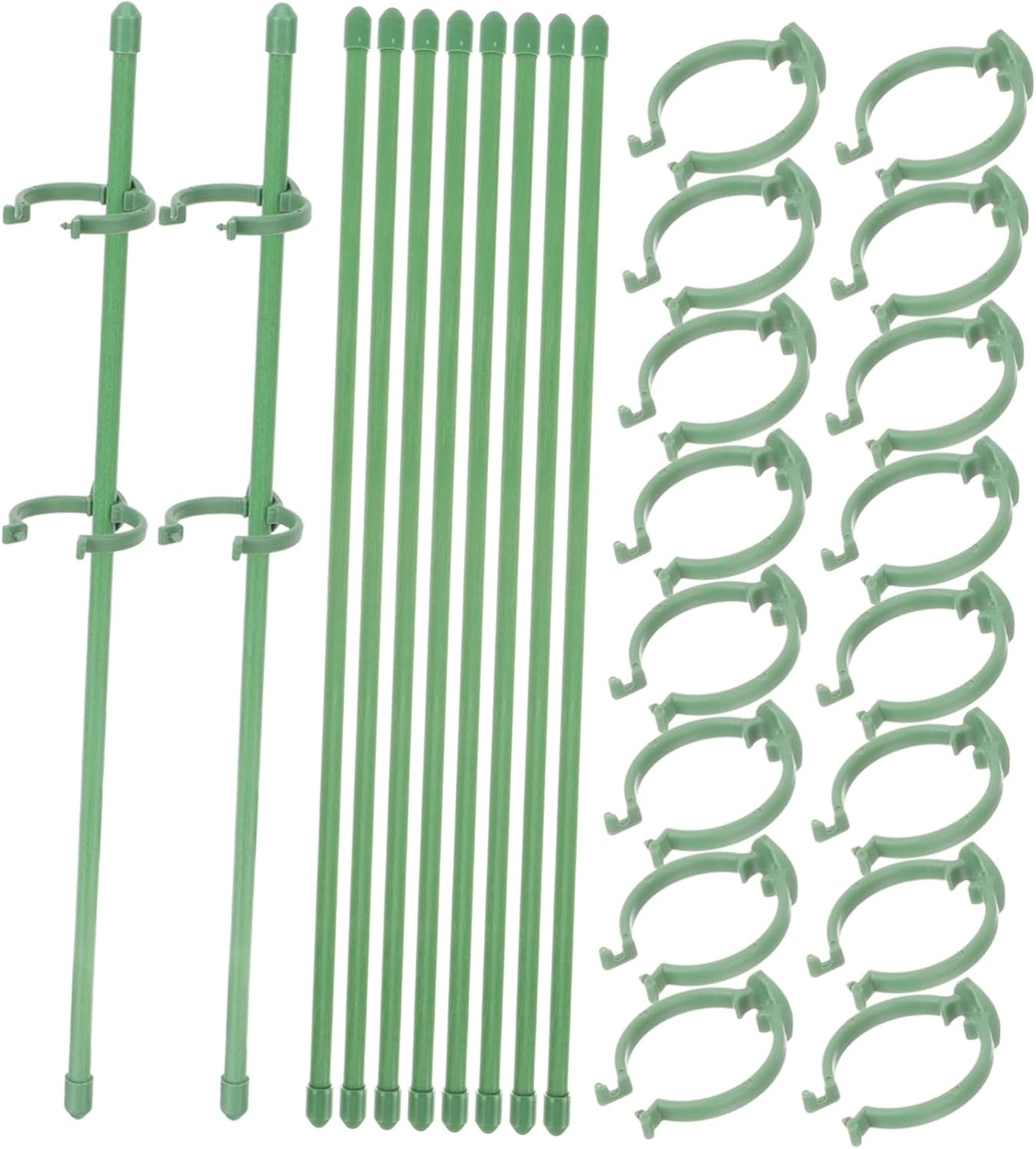 FONDOTIN 10 Pcs Garden Plant Support Stakes Single Stem Plant Stakes and Roses for Gardening image number 5