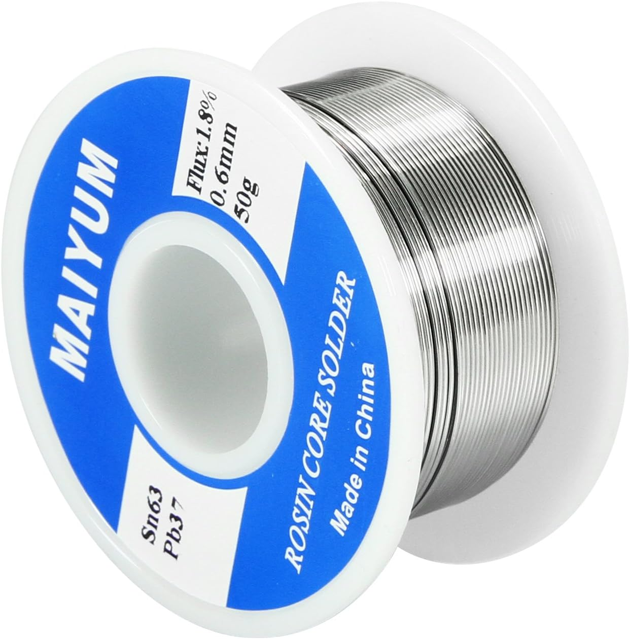 MAIYUM 63-37 Tin Lead Rosin Core Solder Wire for Electrical Soldering (0.6Mm 100G)