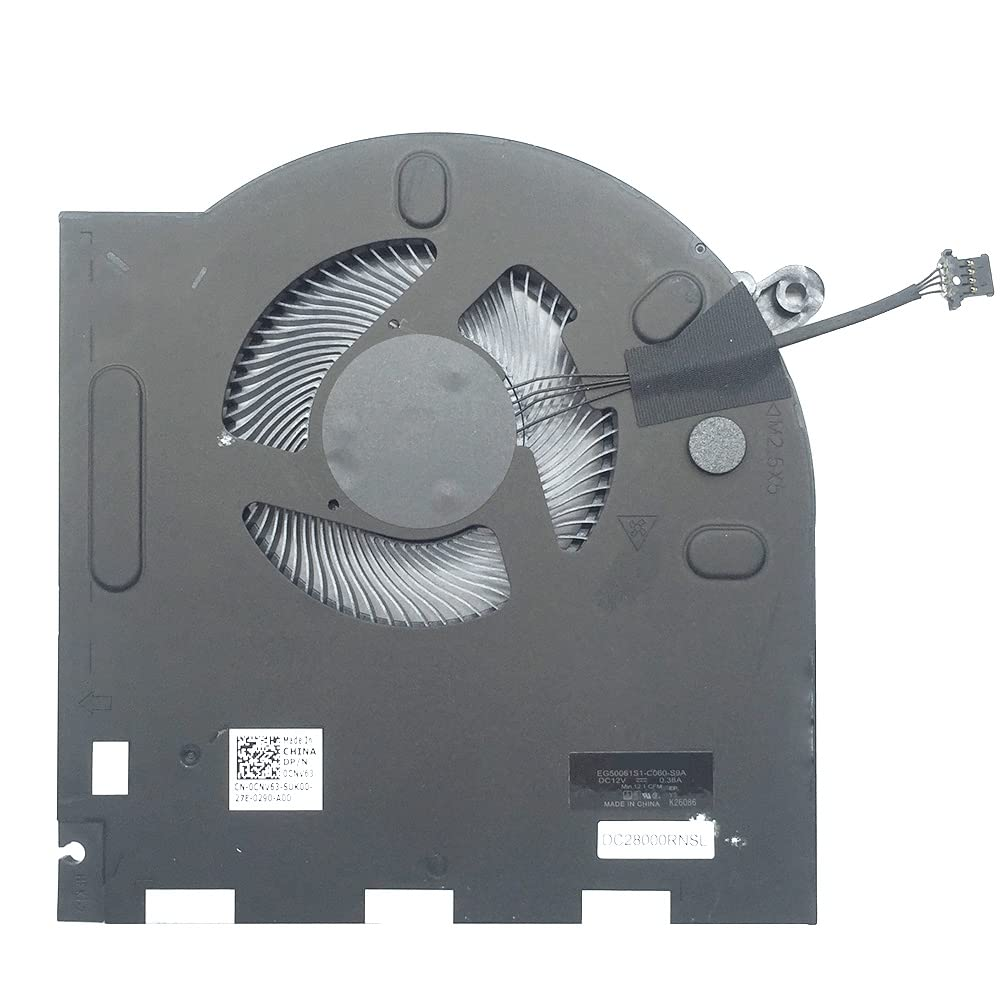 New Replacement Cooling Fans for Dell Alienware M17 R3 M17 R4 P45E Laptop 0CNV63 EG50061S1-C060-S9A 0H5TYJ EG50061S1-1C010-S9A 12V 0.38A (4-Pin 4-Wire) image number 2
