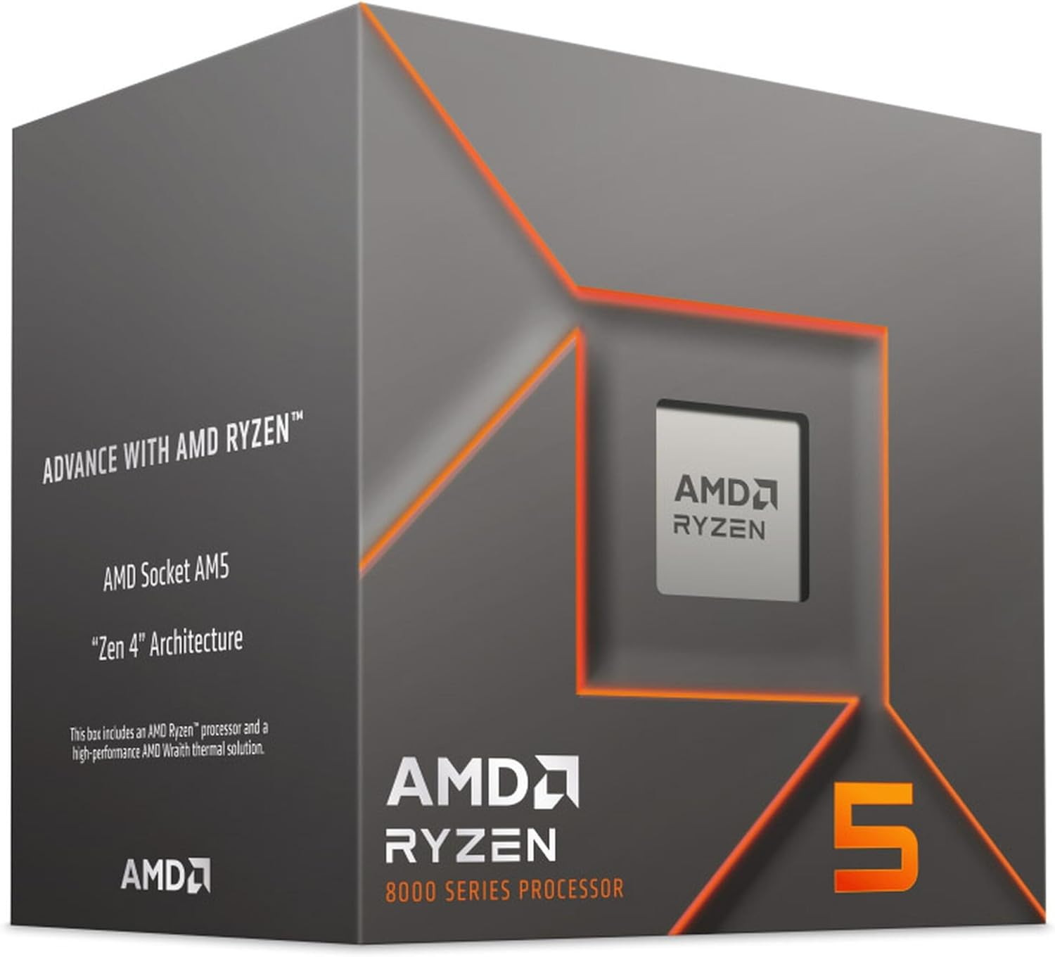 AMD Ryzen 5 8400F Processor (6 Core/12 Threads, 65W TDP, AM5 Socket, 22MB Cache, up to 4.7Ghz Max Boost Frequency, with Wraith Stealth Cooler) image number 3