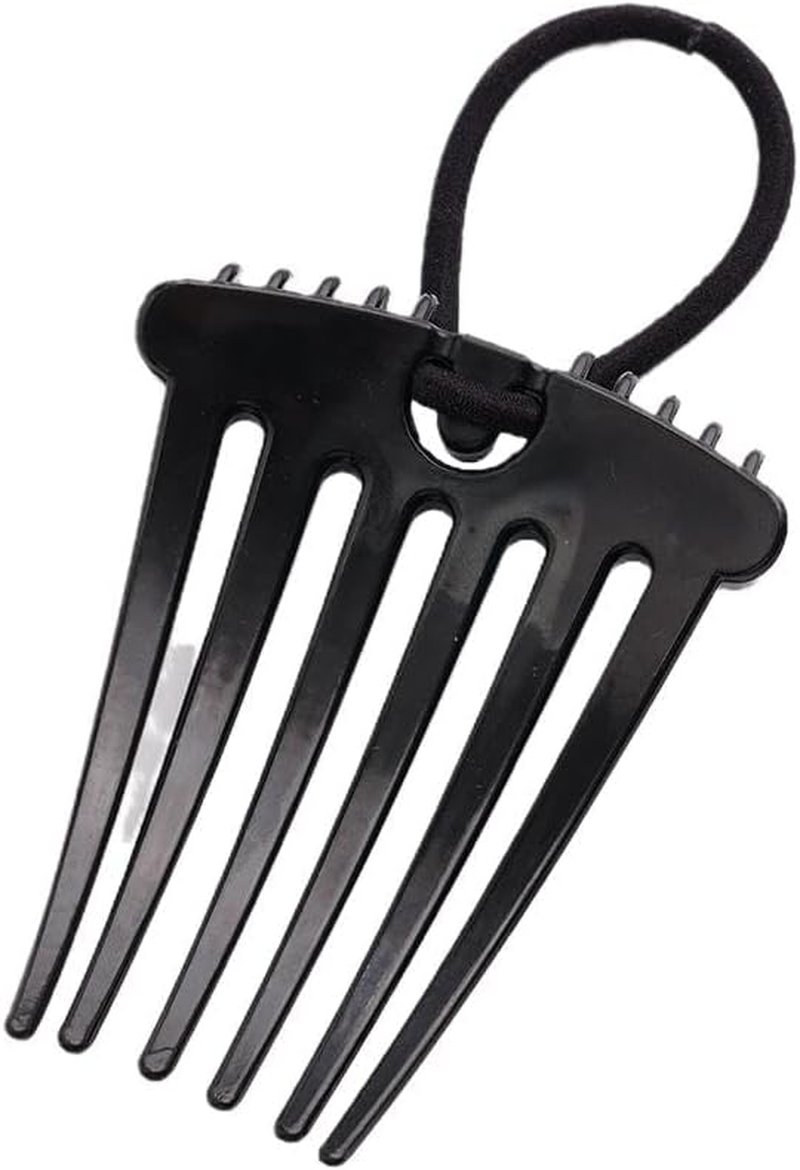 Bandette Comb, Fluffy Hair Comb Ponytail Bump It up Volume Combs, Bandette Comb with Elastic Band, Trendy Hair Accessory for Chic Hairstyles image number 4