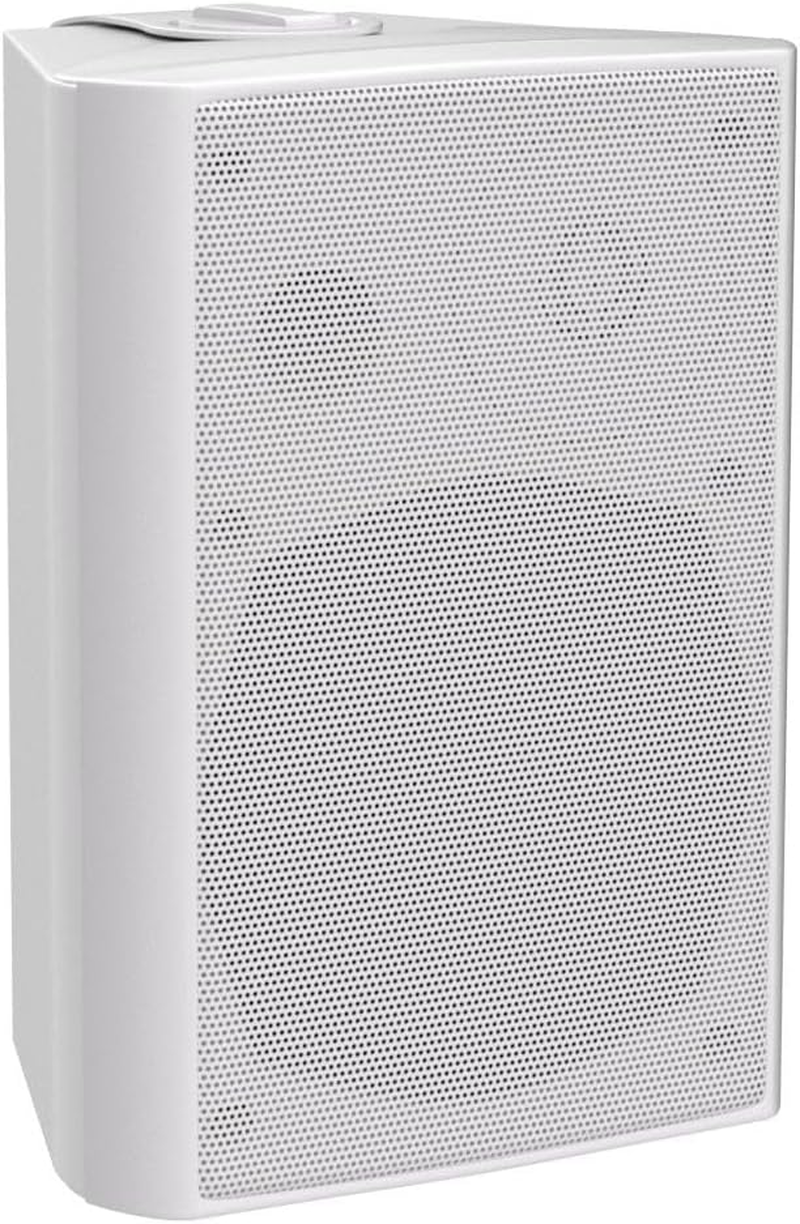 Herdio 5.25 Inches 300 Watts Indoor Outdoor Patio Speakers with Superior Stereo Dome Tweeter All Weather Wired Wall Mount System Compatible with Bluetooth(White)