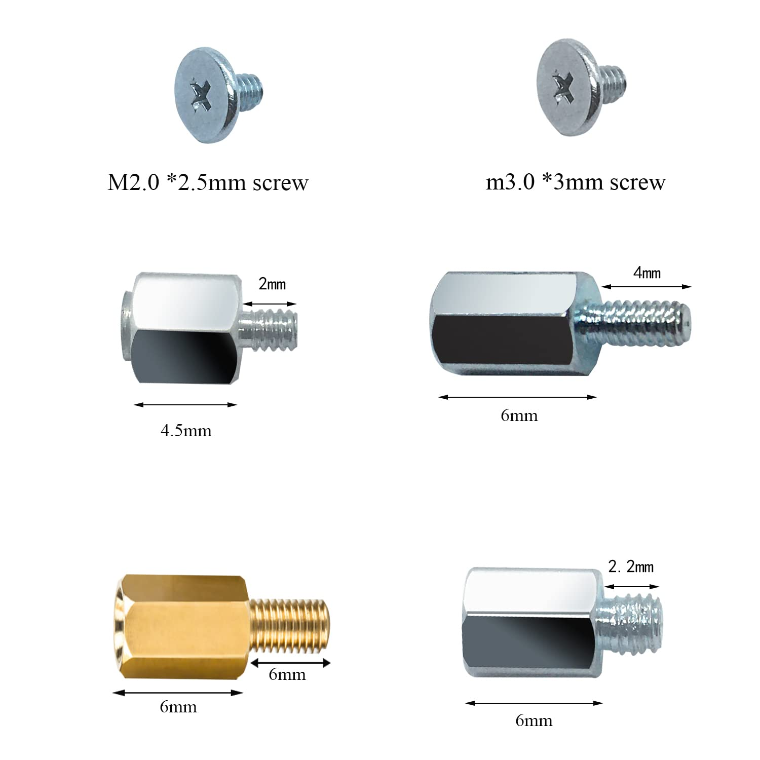 SGTKJSJS M.2 NVME Pcie SSD PS5 Mounting Screws for ASUS, MSI, Gigabyte Motherboards - 17 Pieces image number 2