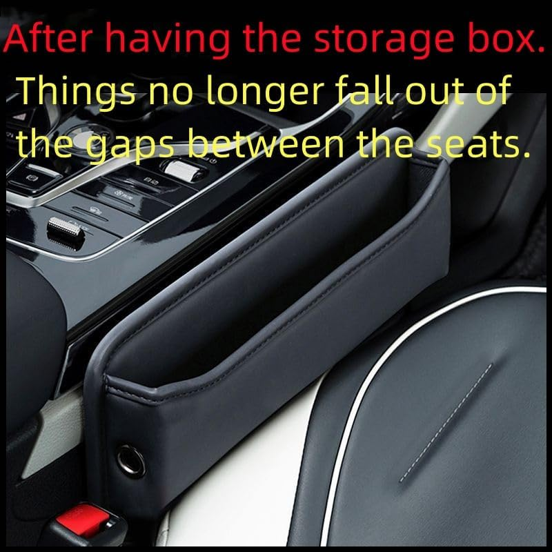 Car Seat Gap Filler,Car Seat Storage Box,Car Seat Gap Bag (Black) image number 3