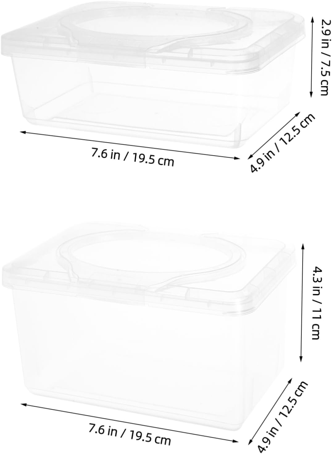 2Pcs Wet Wipes Case Lid Capacity Refillable Tissue Dispenser for Car Office Bathroom Outdoor Tidy Storage image number 2