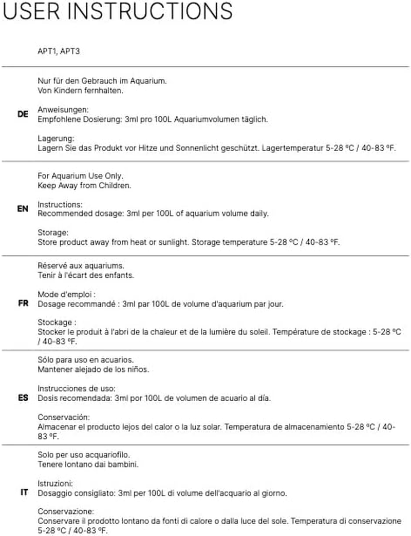 THE 2HR AQUARIST All-In-One APT 1 for Planted Aquariums (600Ml) image number 1