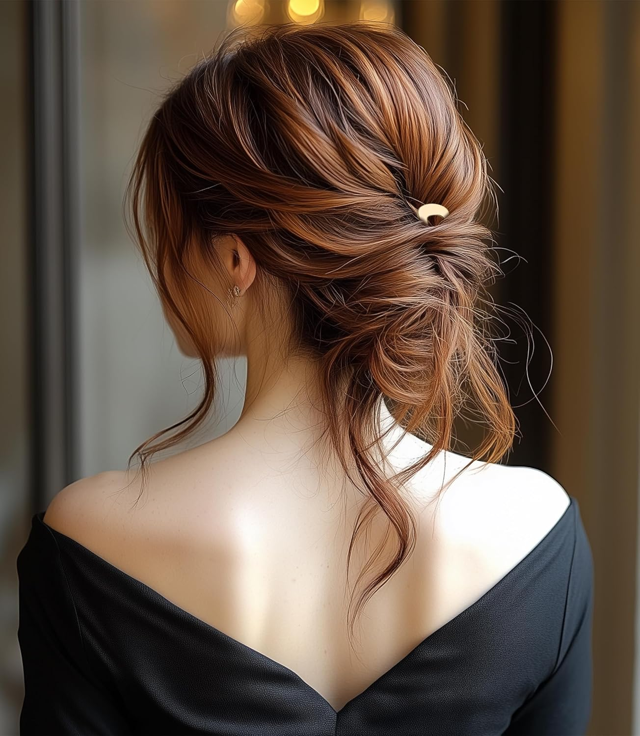 Pack of 5 French Hair Pin 10 Cm Metal French Twist Hair Pin U Shaped Hair Fork Large Hair Pin Hair Pins French Clip for Women Girls, Gold, Silver, Orange/Pink, Blue image number 1