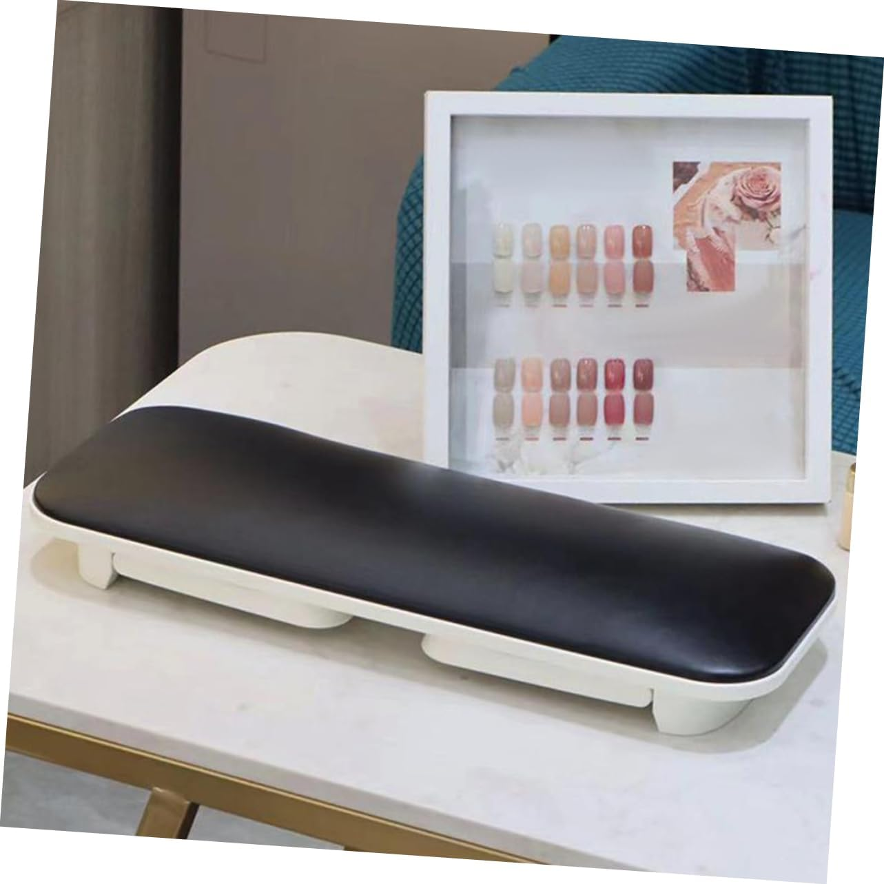 PACKOVE PU Hand Rest Cushion for Nails Foldable Slip Manicure Arm Pillow Durable Smooth PU Surface Easy Clean Hand Pillow for Nail Art Salon and Home Use image number 3