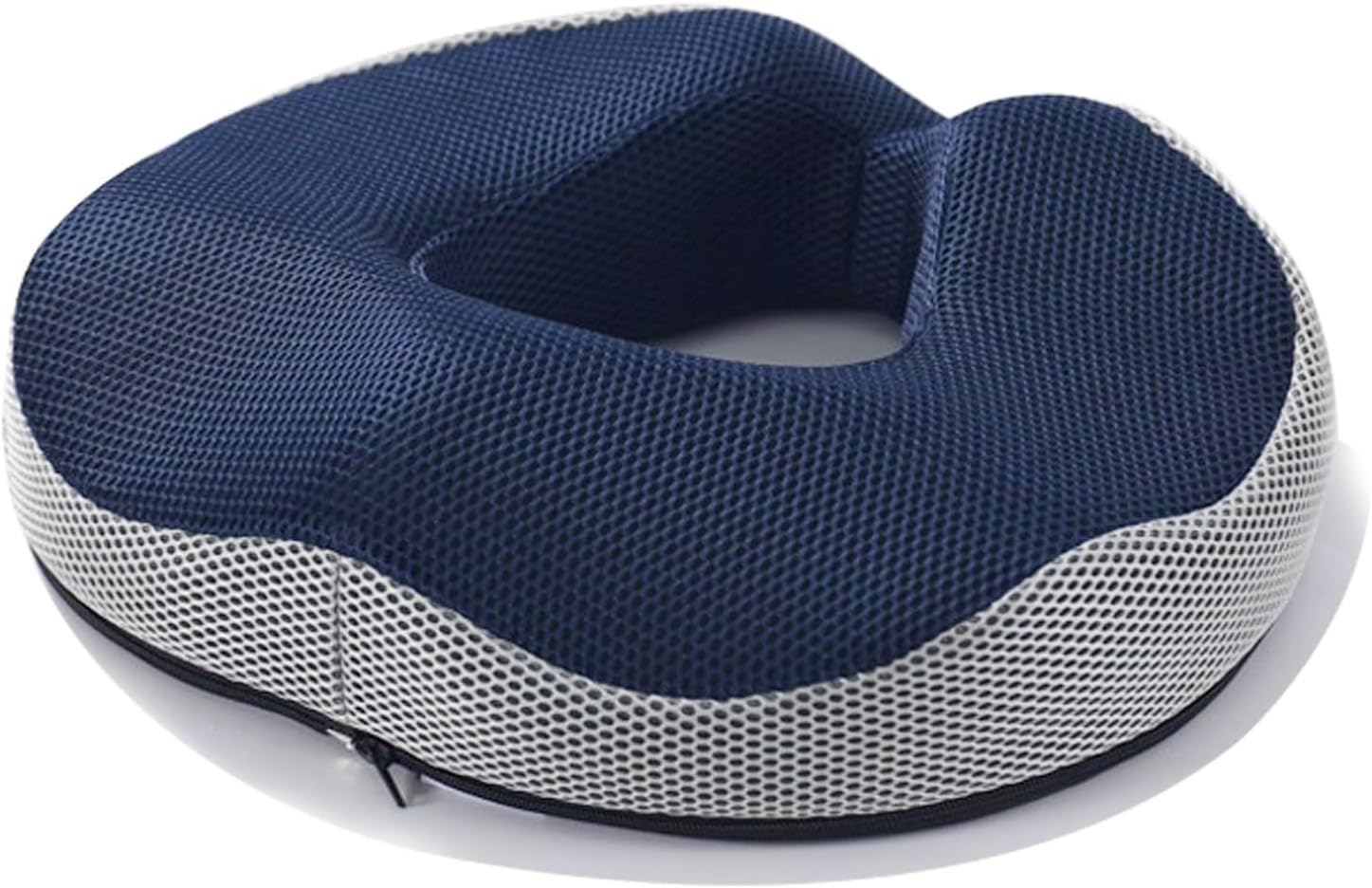 Seat Cushion, Ergonomic Donut Cushion for Office and Car Chair, Sciatica Pain Relief, Memory Foam Seat Cushion with Washable Cover, Lumbar Support Cushion for Long Sitting (Blue)
