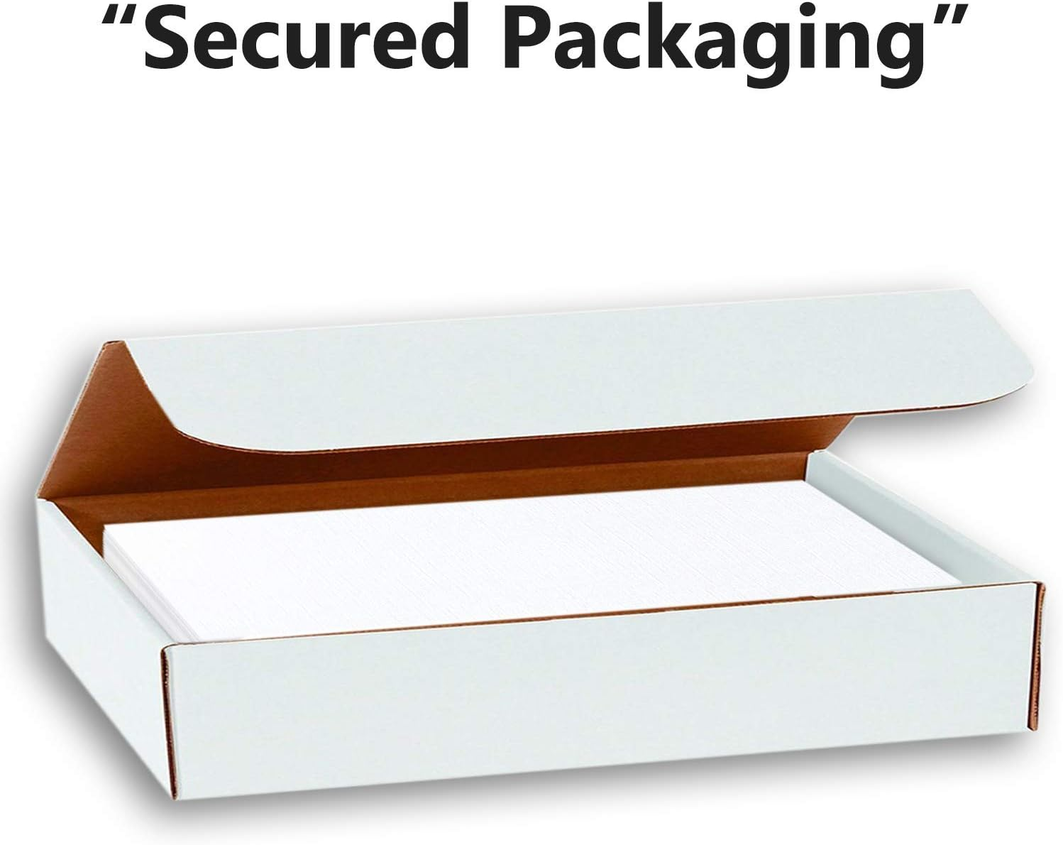 Hamilco White Resume Linen Textured Cardstock Paper - 8 1/2 X 11 Thick Heavy Weight 80 Lb Cover Card Stock for Printer Bright White image number 5