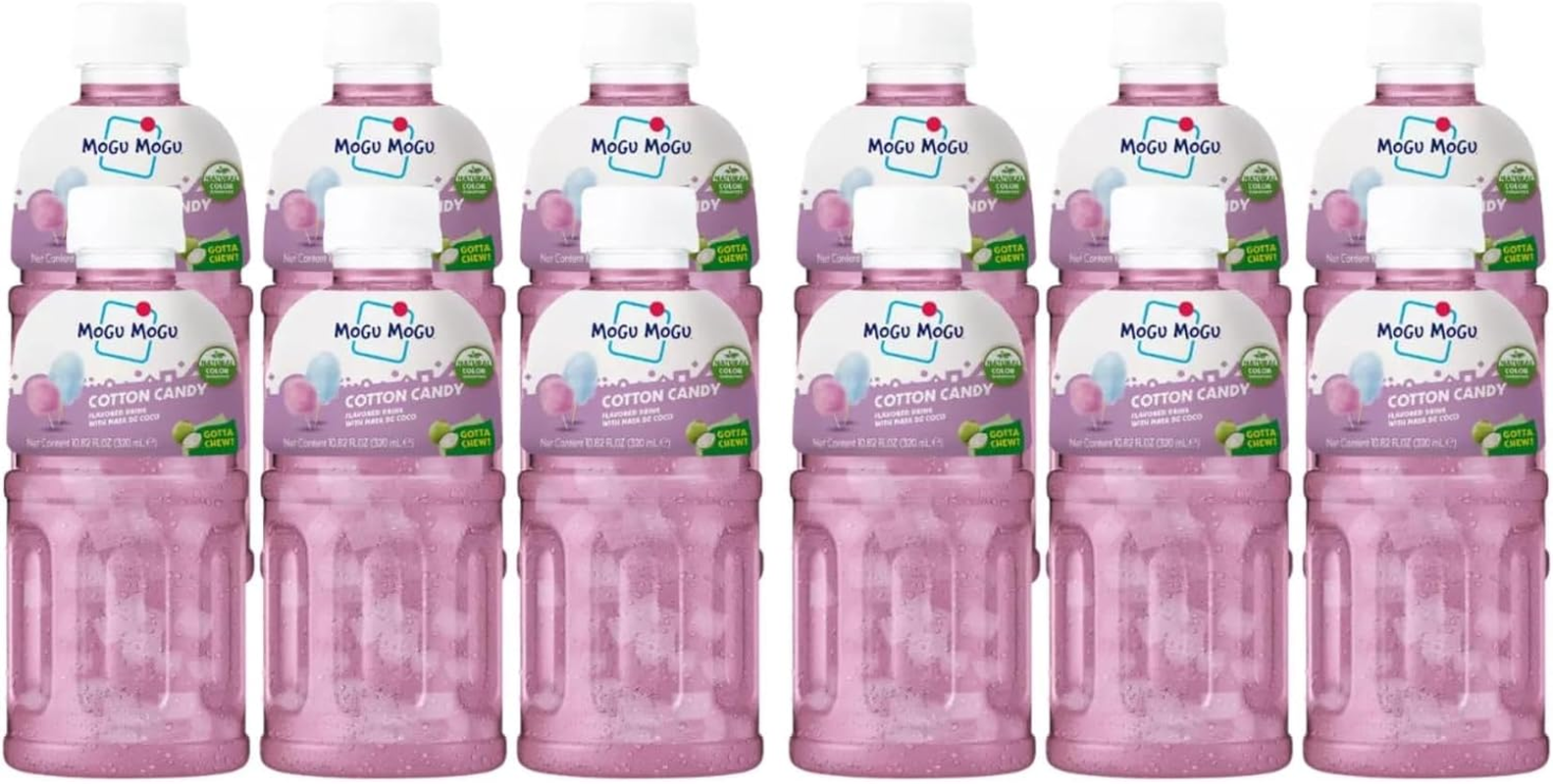 Mogu Mogu Cotton Candy Fl Drink W/Nata De Coco 320Ml 6Pack (Pack of 2) image number 2