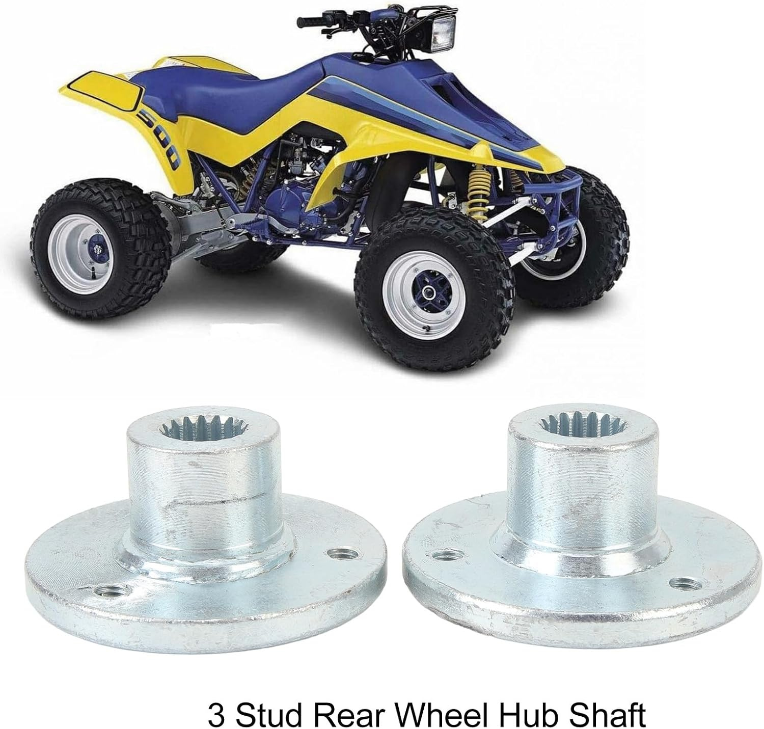 17T 3 Stud Rear Wheel Hub Shaft for Quad Bike ATV Go Kart with 5 Inch Tires, Steel Alloys 3 Stud Rear Wheel Axle Hub, Wheel Hub with Stable Performance image number 2