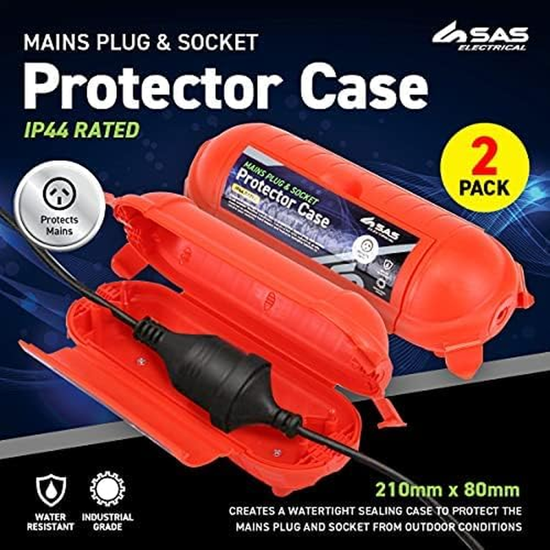 SAS 2PCE Electrical Outlet Protector Case, White, Universal Fit, 21 X 8Cm image number 3
