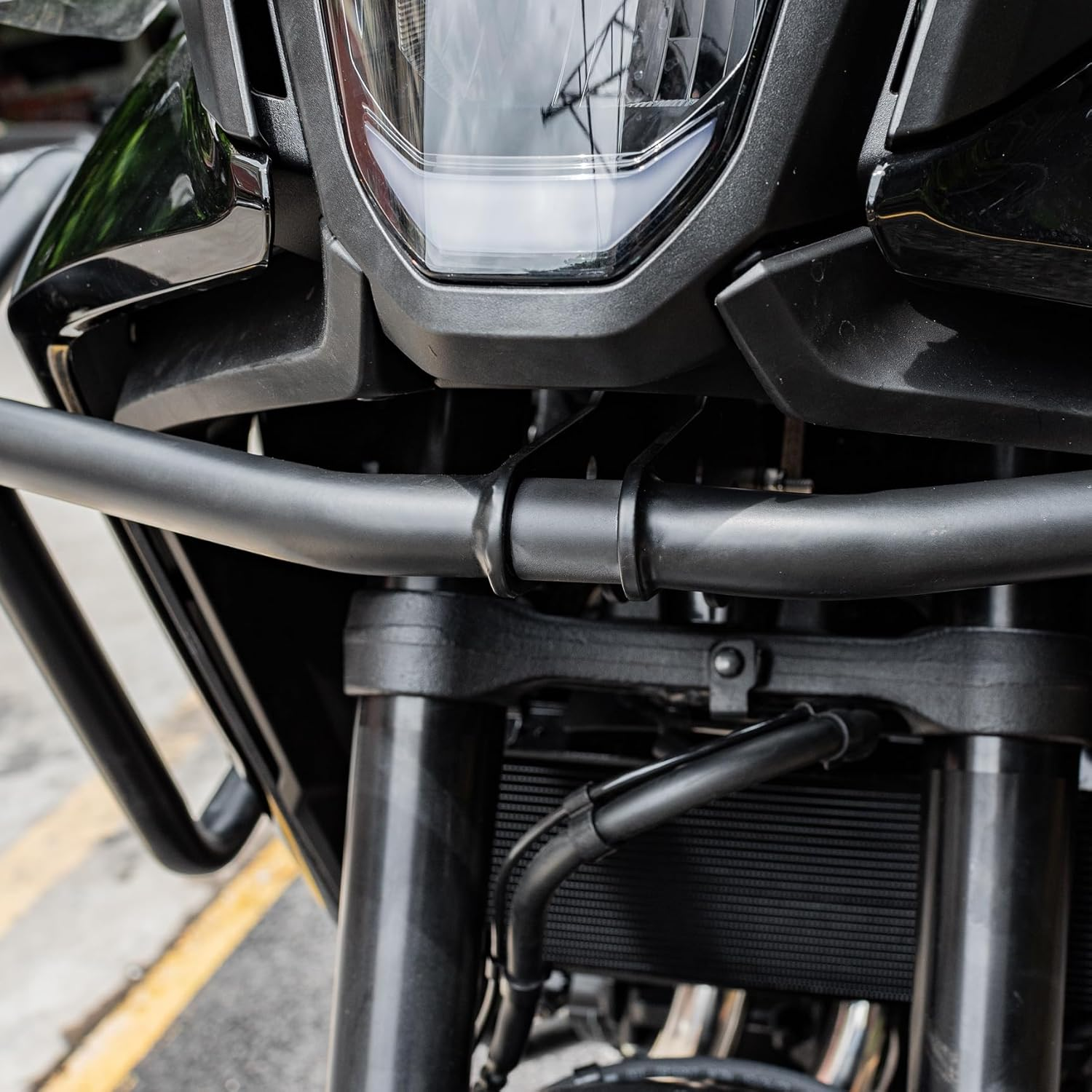 Motorcycle Upper Lower Frame Crash Bar for Hon-Da NX400 NX500 2024, Extension Steel Bumper Body Guard Highway Falling Protection (One Set) image number 5