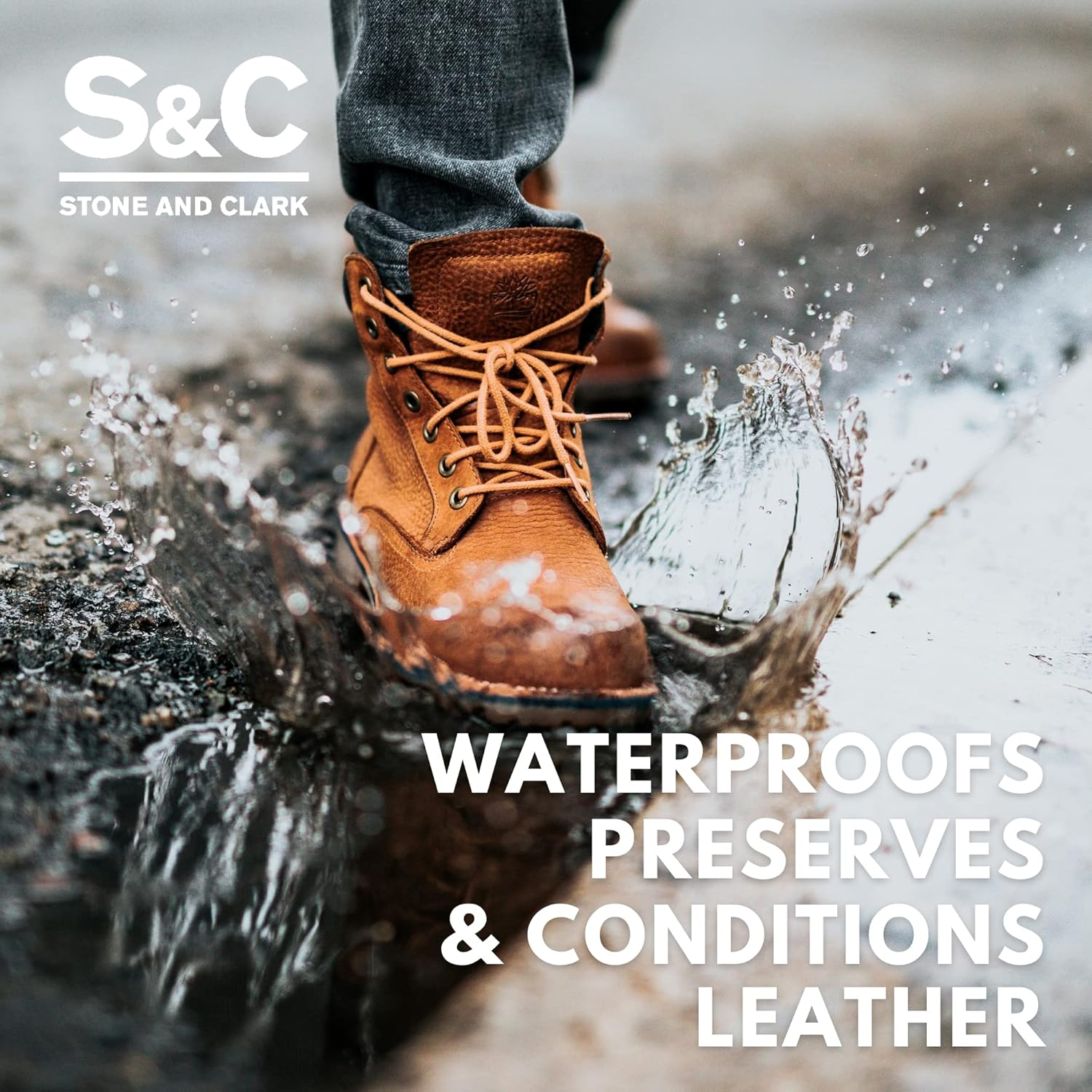 Stone and Clark Mink Oil for Leather Boots, 3.5 Oz. with Horsehair Shoe Polish Applicator & Cloth - Leather Conditioner & Protector, Waterproofing for Boot, Belt, Saddle, Baseball Glove, Purse, Bag&hellip;