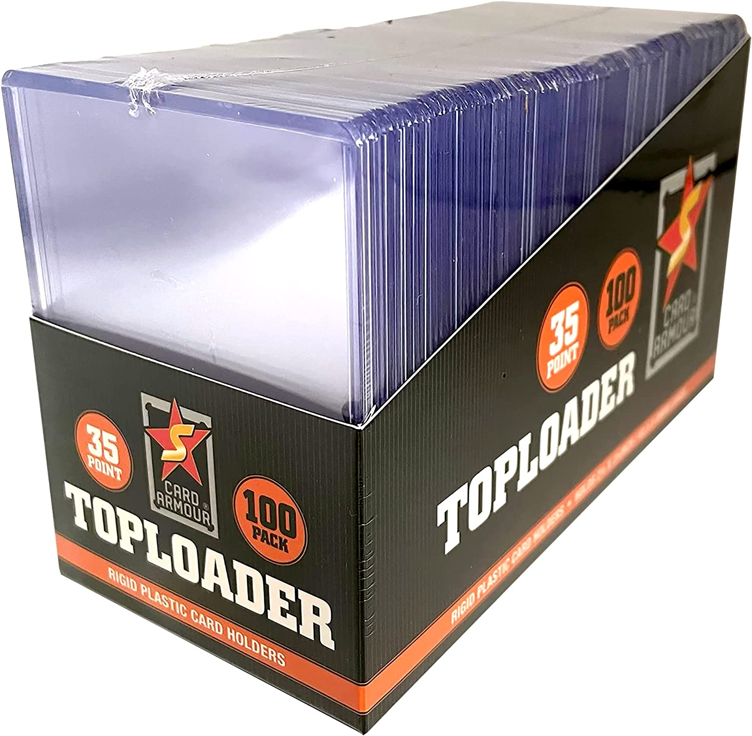 Card Armour 3" X 4" Regular 35Pt Toploaders (100 Pack) Protection for Standard Collectible Trading Cards