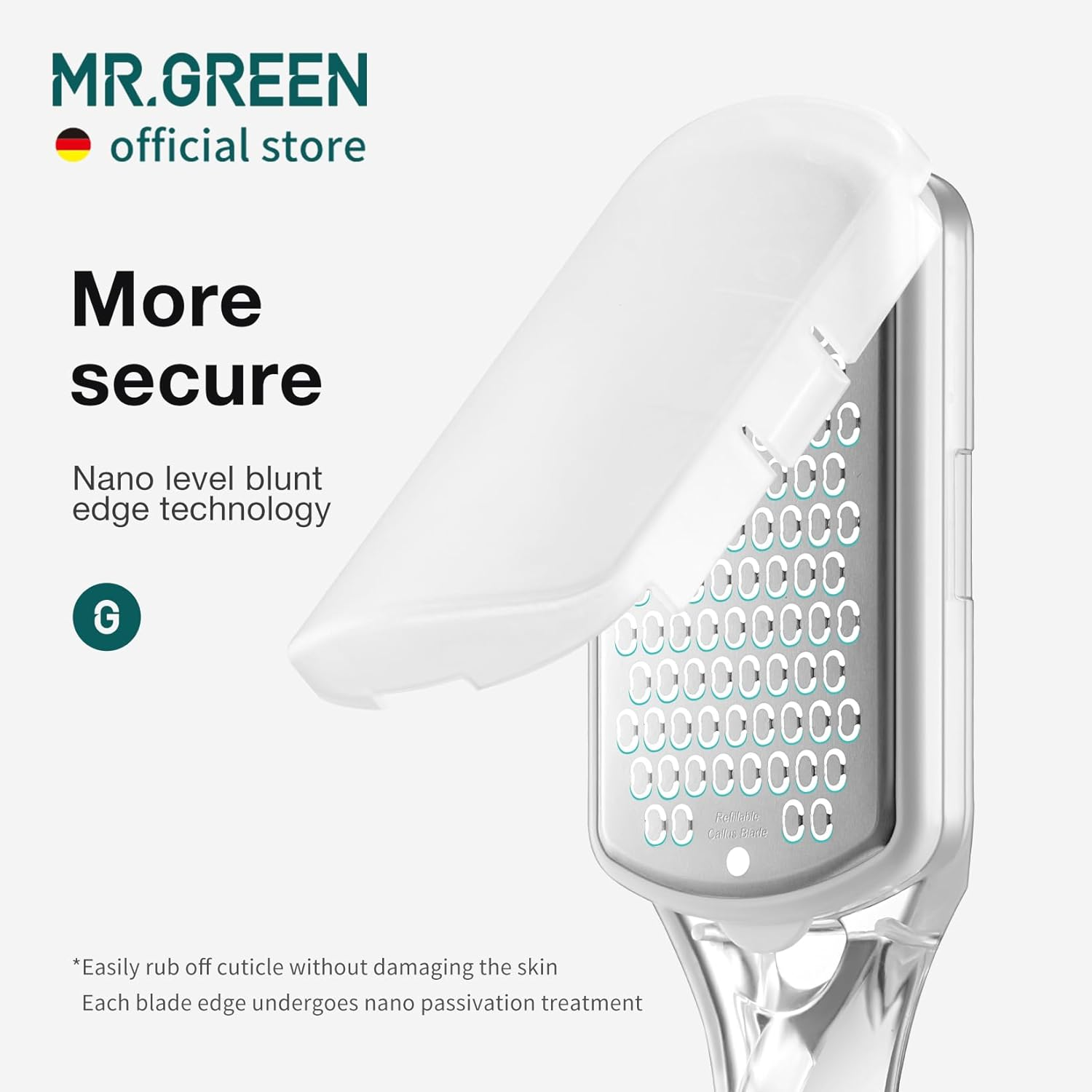 MR.GREEN Pedicure Tools Foot File Heels Rasps Callus Remover for Foot Scraper with Storage Box Stainless Steel File image number 4