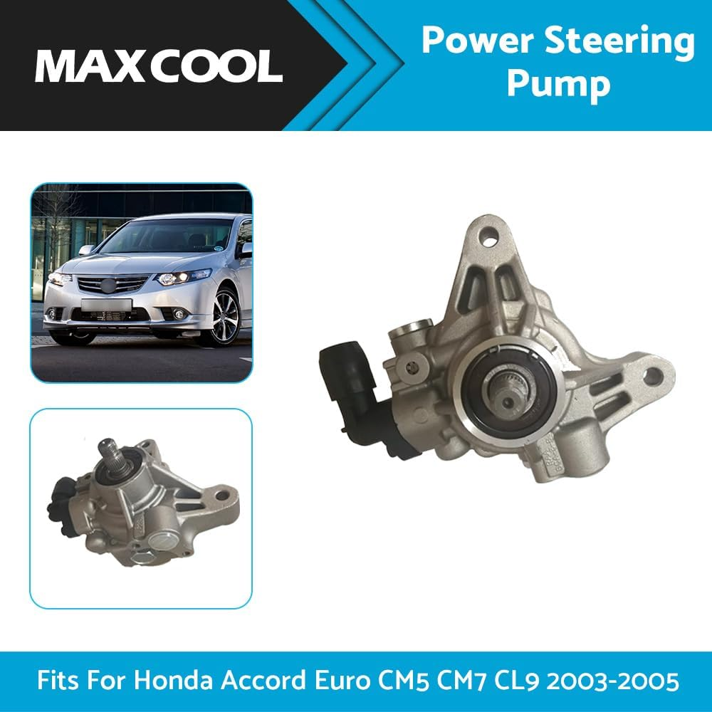 MAX COOL Power Steering Pump Replacement Suitable for Honda Accord Euro CM5 CM7 CL9 K24A 56110-RAA-A01