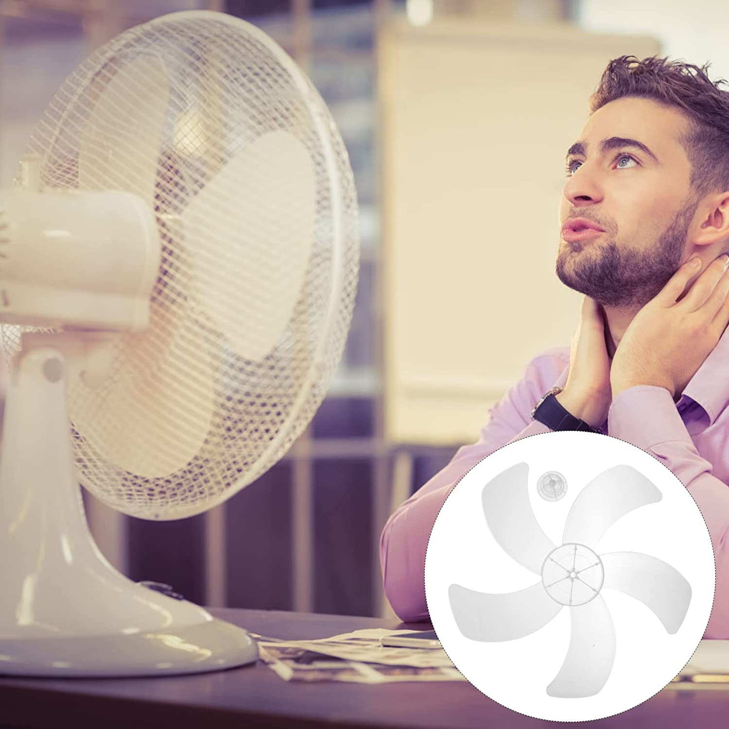 Universal Plastic 5 Leaves Fan Blade 16 Inch Replacement Fan Blades Electric Fan Leaves Standing Fan Table Fanner General Accessories