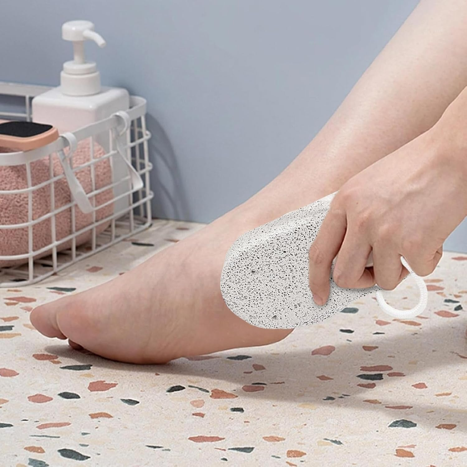 Stone for Feet - Dry Dead Skin Scrubber - Professional Sturdy Softener Natural Pumice for Adults Women Body Palm Elbows Heels Men Hands image number 6