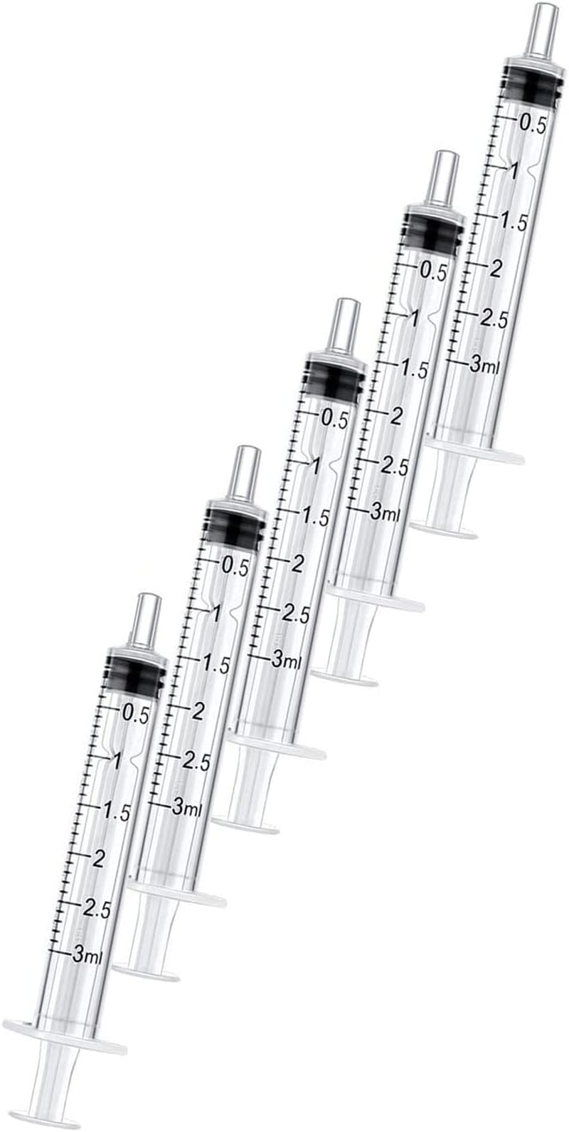 3Ml 3Cc Syringe, Individually Sealed Package for Feeding Pets or Small Animals, Can Also Be Used for Measuring Liquids, Scientific Experiments, Medical Experiments(20 Pack) image number 4