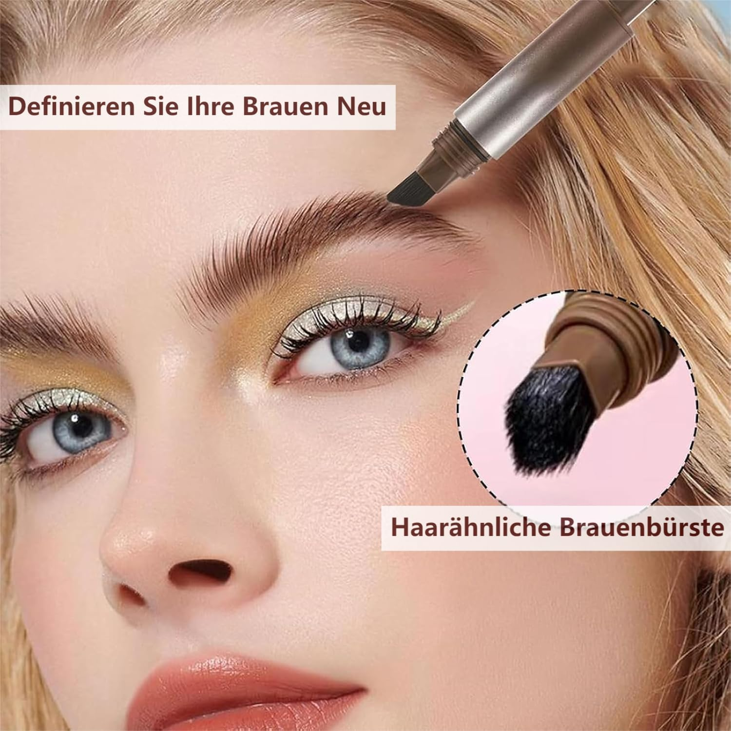 Wtpin Pack of 2 Brow Lifting Set, 3D Eyebrow Pencil, Quick Drying, Waterproof, Quick Created Brow Lift Eyebrow Lifting Effect, Natural and Long Lasting (Taupe)